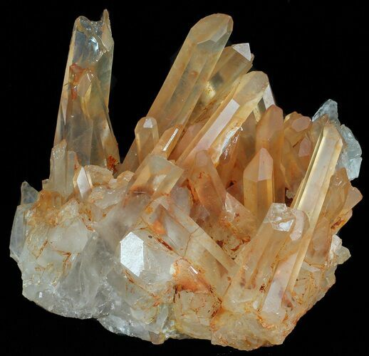 Tangerine Quartz Crystal Cluster - Madagascar #58839